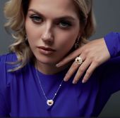 Кольцо со спессартином и бриллиантами, белое золото