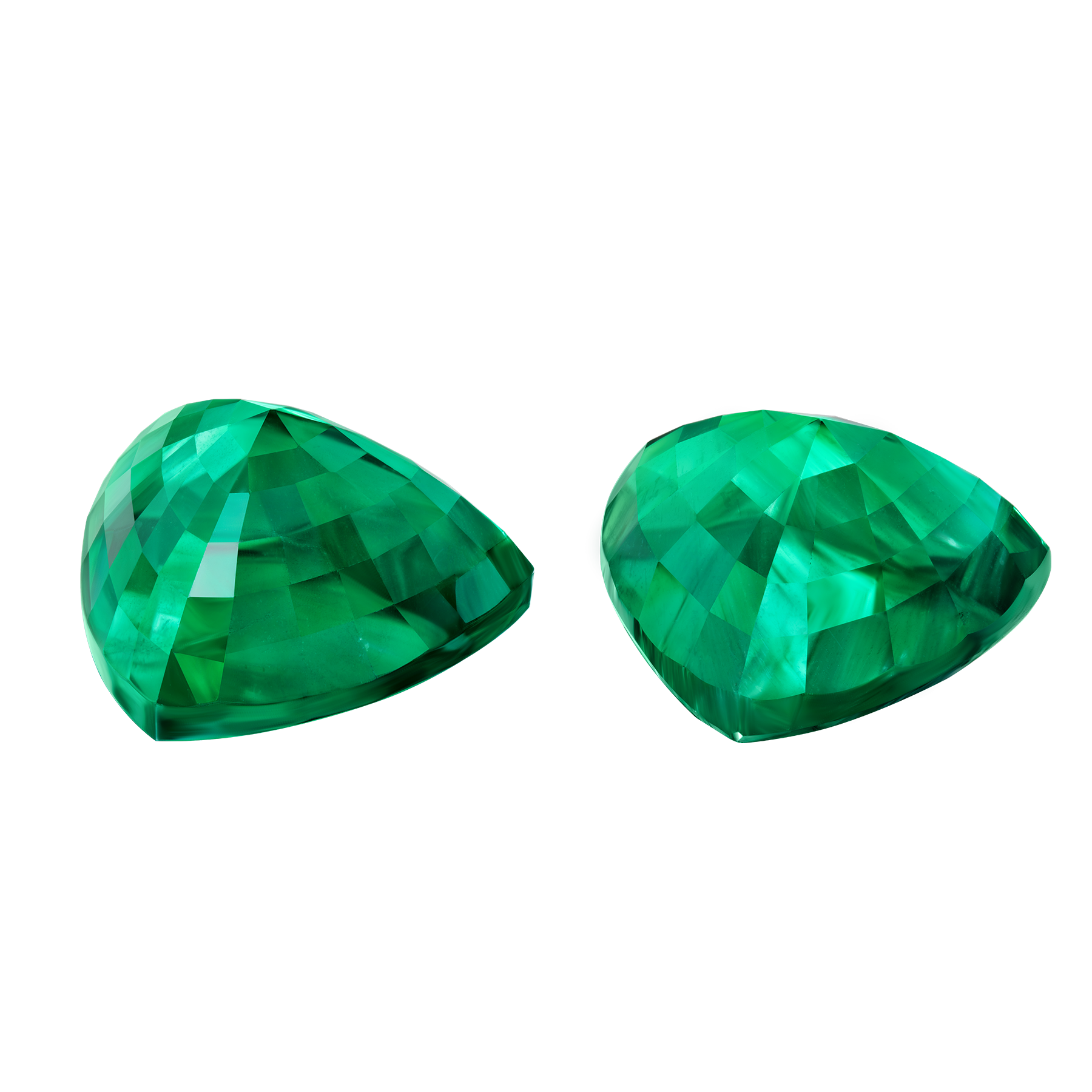 Сет из двух изумрудов ZAMBIA, Триллион, 8,84ct /9,06ct