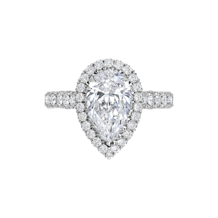 Кольцо с бриллиантами, белое золото 2