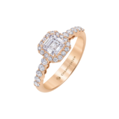 Кольцо с бриллиантами, розовое золото