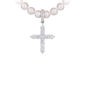 Подвес с бриллиантами, белое золото