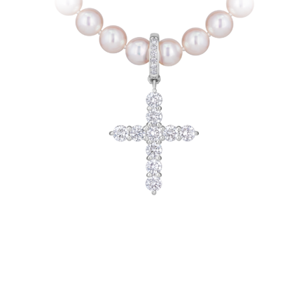 Подвес с бриллиантами, белое золото