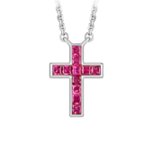 Колье-подвес с рубинами, белое золото