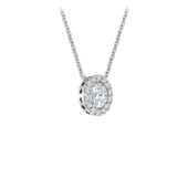 Колье с бриллиантами, белое золото