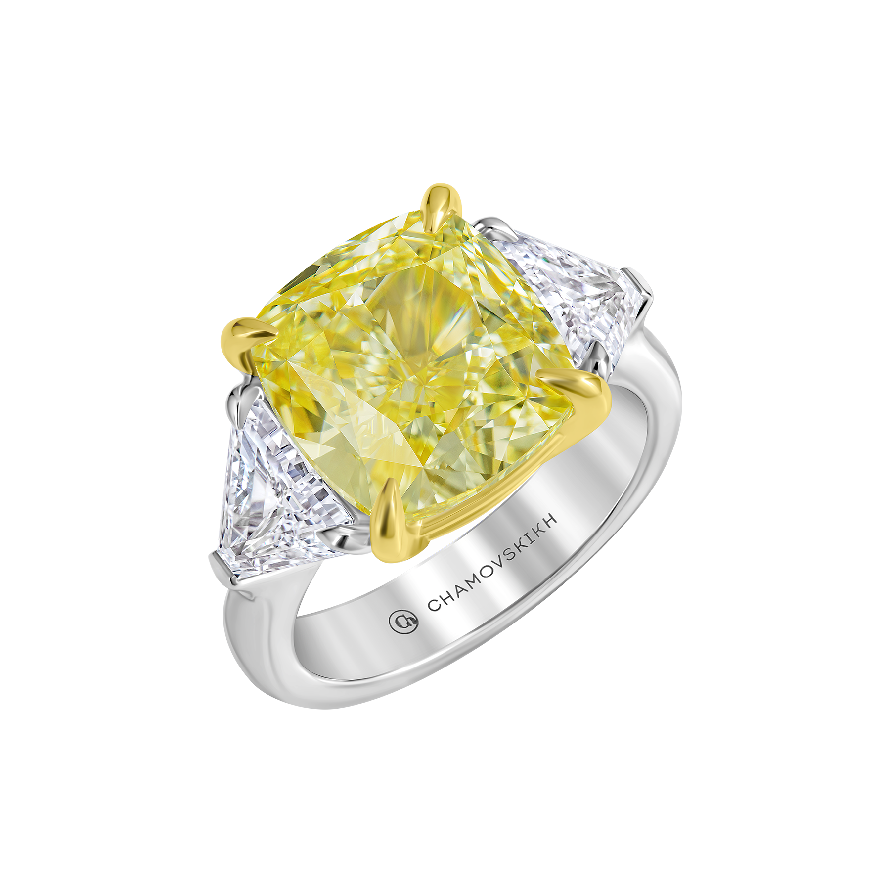 Кольцо с бриллиантами, белое золото