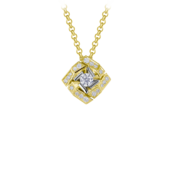 Колье с бриллиантами, желтое золото, нанокерамика