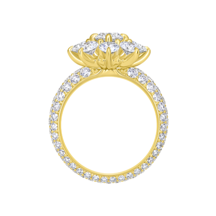 Кольцо с бриллиантами, жёлтое золото 3