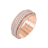 Кольцо с бриллиантами, розовое золото