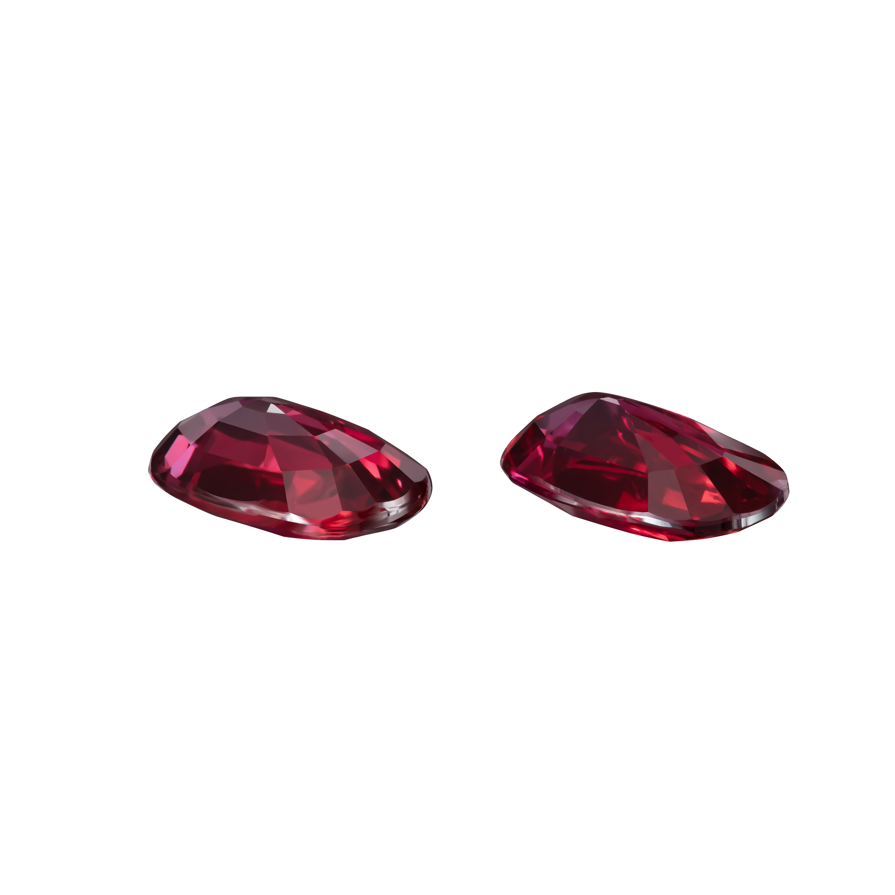 Сет из двух рубинов, MOZAMBIQUE, UNHEATED, Кушон, цвет Pigeon’s Blood, 3,05 ct/ 3,05 ct