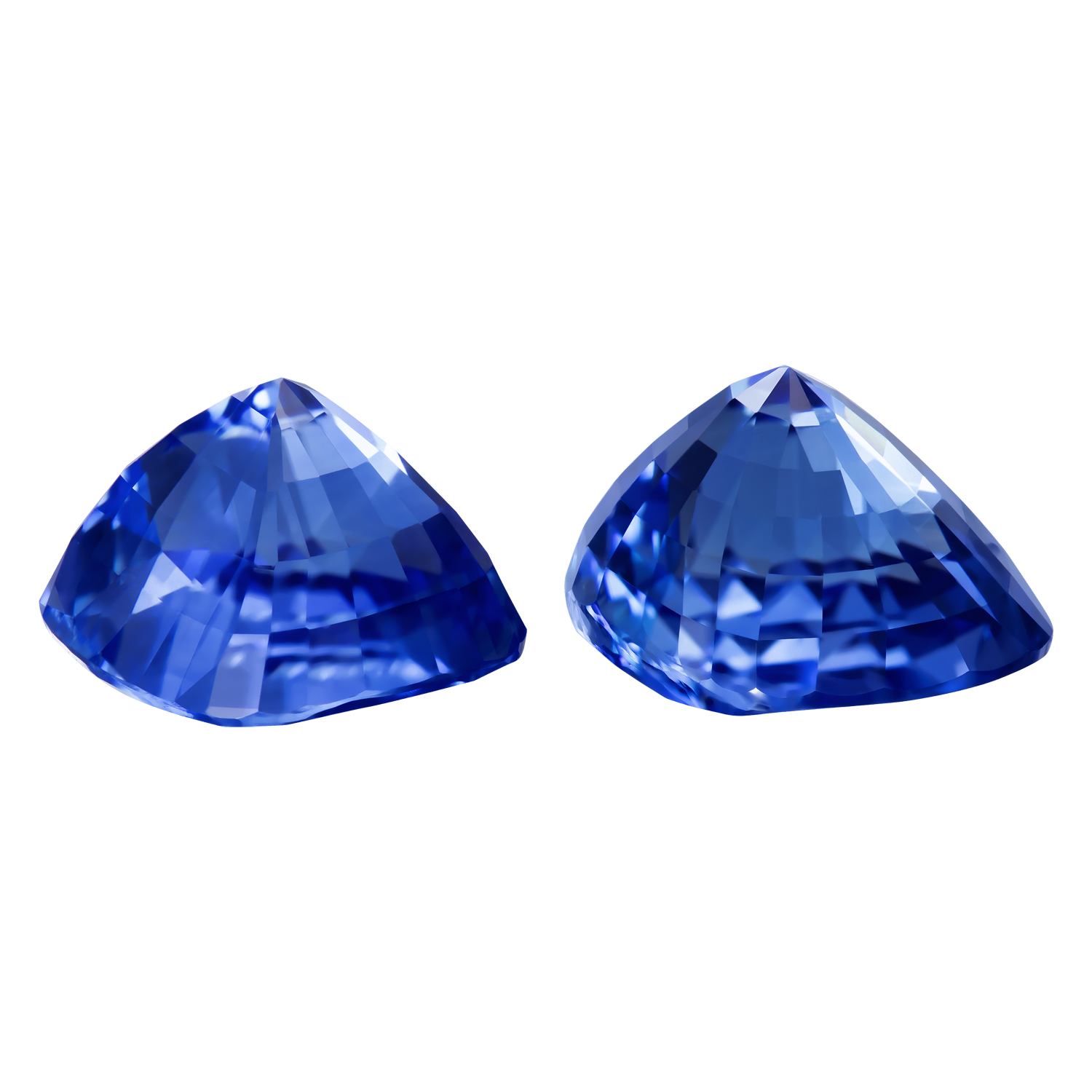 Сет из двух сапфиров, SRI LANKA, Кушон, 9,01 ct/ 8,23 ct