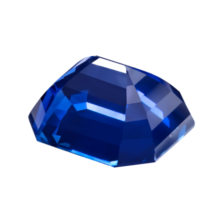 Сапфир, SRI LANKA, Октагон, Vivid blue "royal blue", 23.09 ct 2