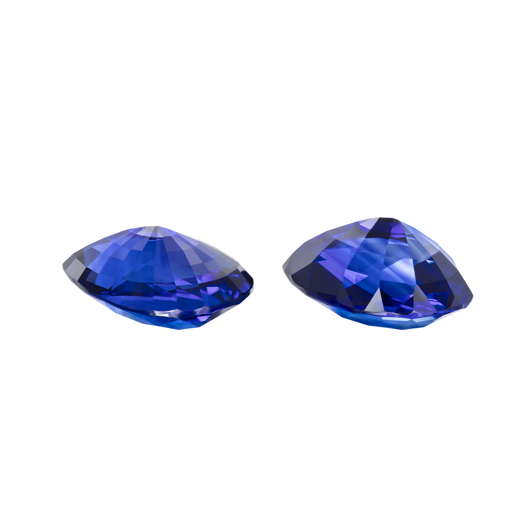 Сет из двух сапфиров, Royal Blue, Sri lanka, Груша, 5,89 ct и 6,52 ct